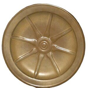 Set of 2 Frankoma Pottery Wagon Wheel Desert Gold Lunch Plates 9.25” Vintage